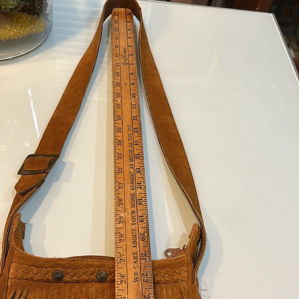 Vintage boho Minnetonka suede fringe shoulder bag purse - Picture 14 of 16